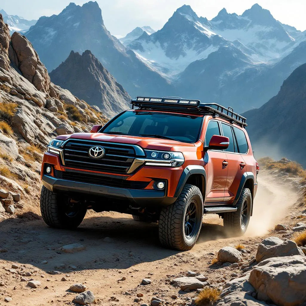 Toyota Land Cruiser 2025 tout-terrain sur sentier montagneux
