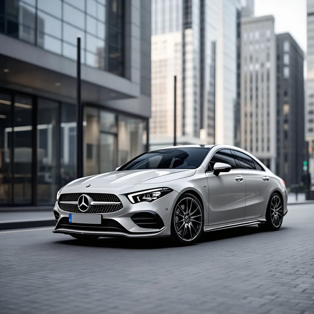 Modern Mercedes-Benz CLA 200 in a city