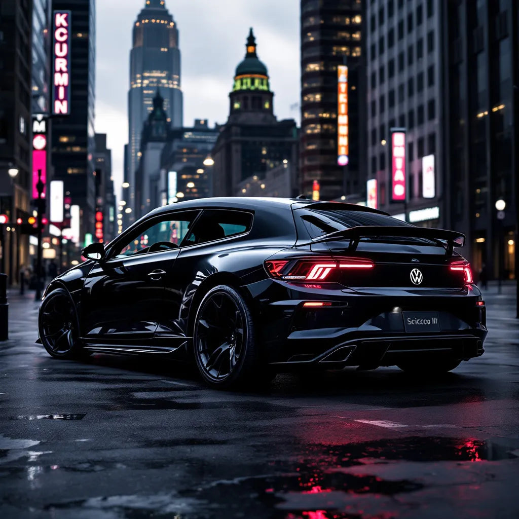 Volkswagen Scirocco III in a cityscape