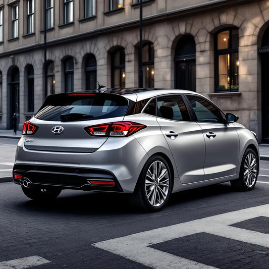 Hyundai i30 PD Diesel 1.6 CRDi argentée en ville