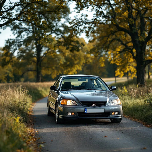 Honda Civic VIII grise vue 3/4 avant