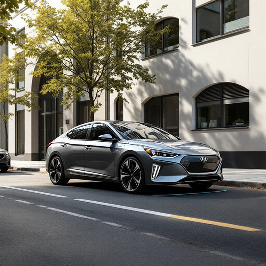 Hyundai Ioniq Électrique 28 kWh garée en ville