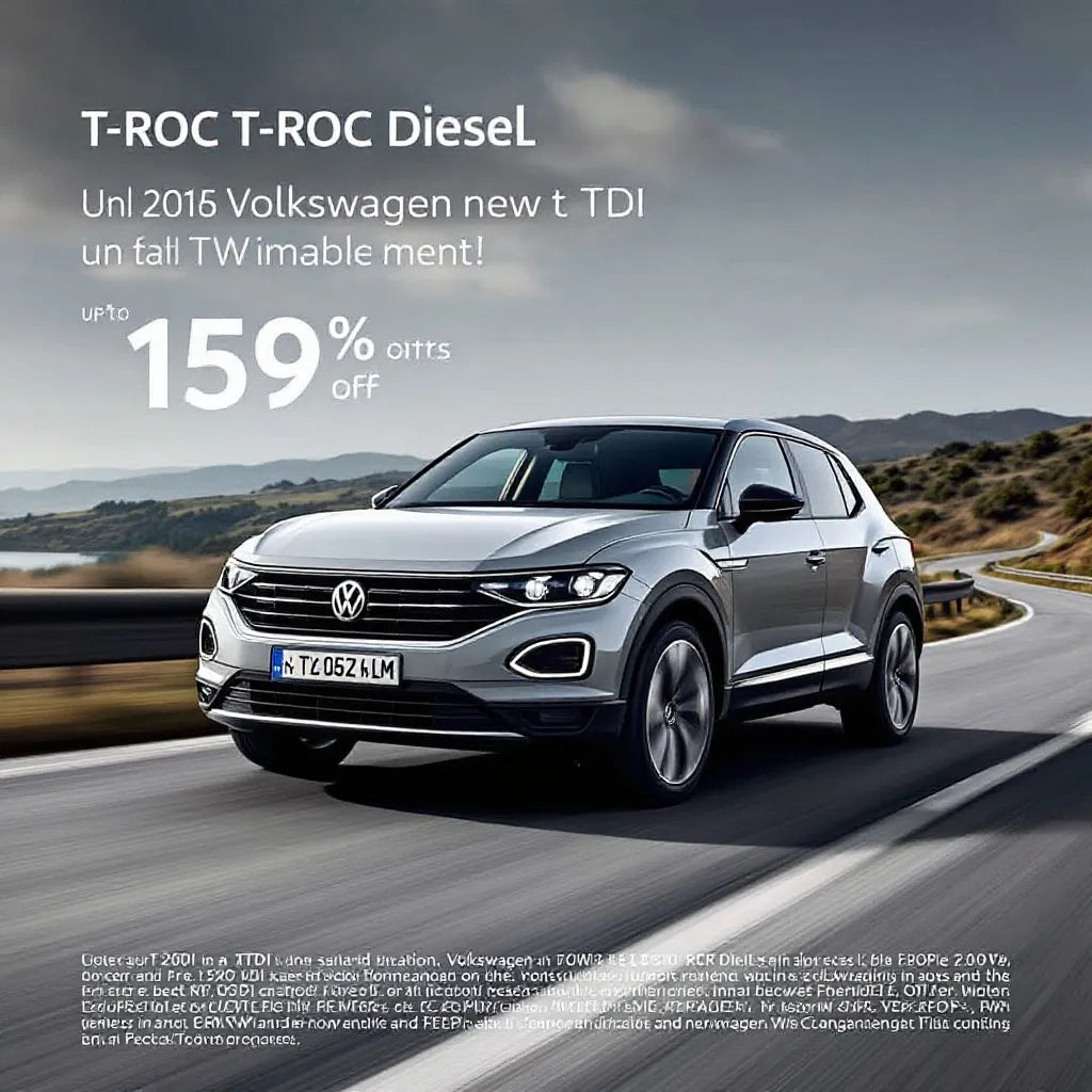 Volkswagen T-Roc Diesel 2.0 TDI on a scenic road