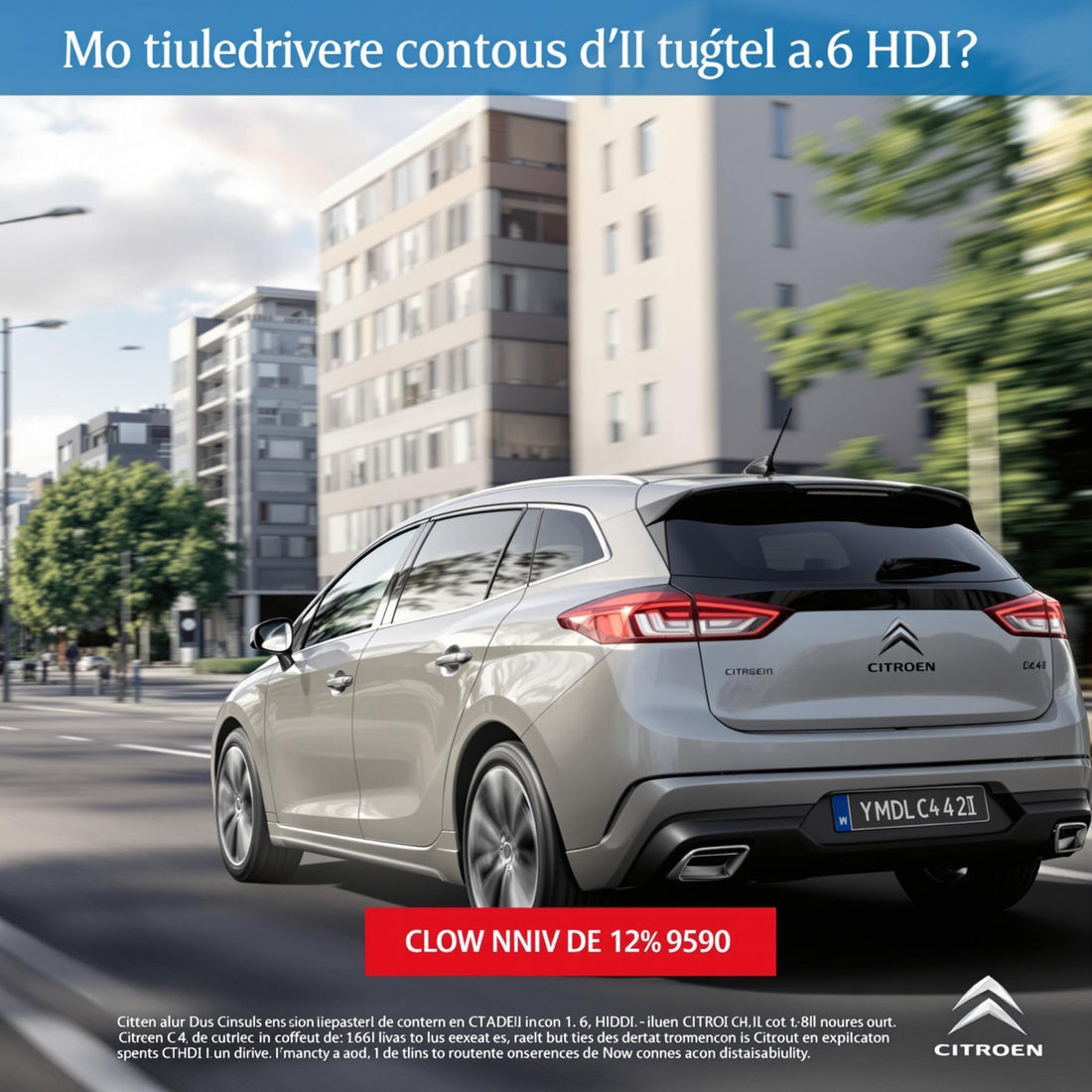 Citroën C4 II Diesel 1.6 HDi sur une route en ville