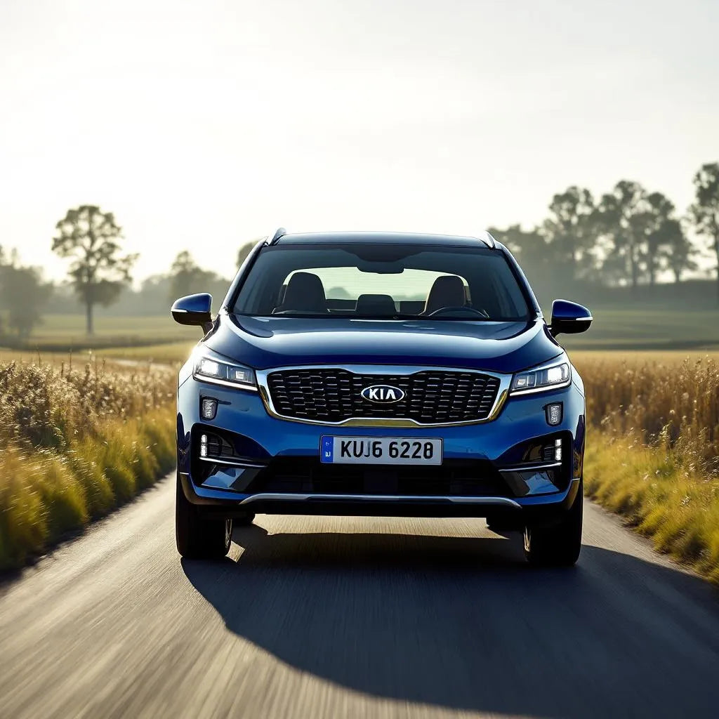 Kia Sorento III Diesel 2.2 CRDi 200 bleu vue trois-quarts avant