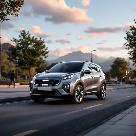 Kia Sportage NQ5 Hybride 1.6 garée en ville