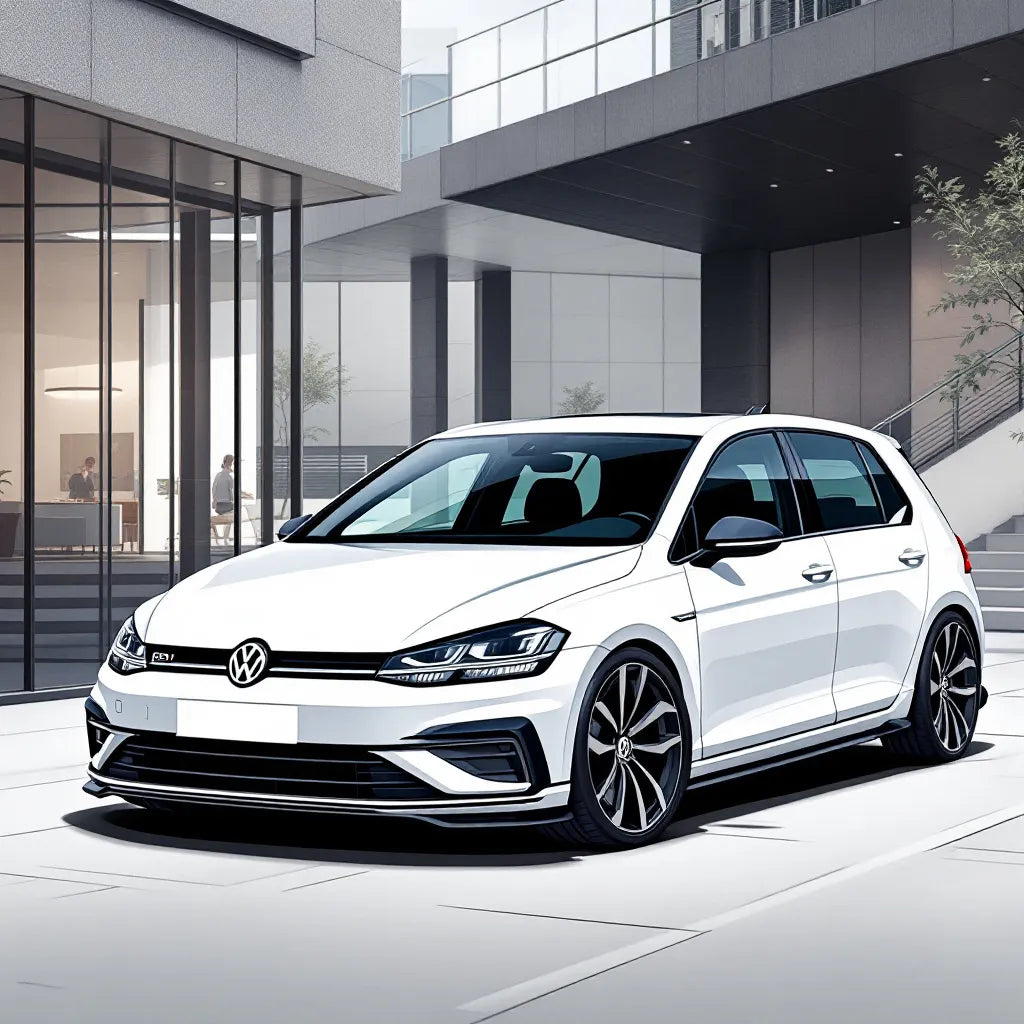 Volkswagen Golf VII avec design élégant en ville