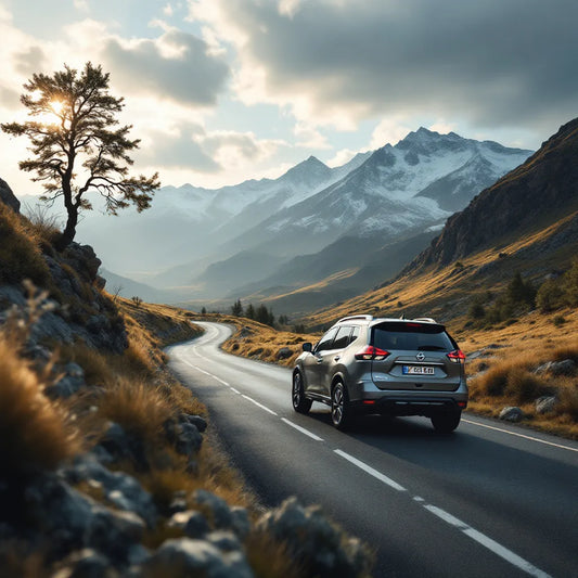 Nissan X-Trail T32 Diesel 1.6 dCi driving on a mountain road