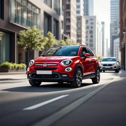 Fiat 500X Essence 1.4 MultiAir rouge en ville