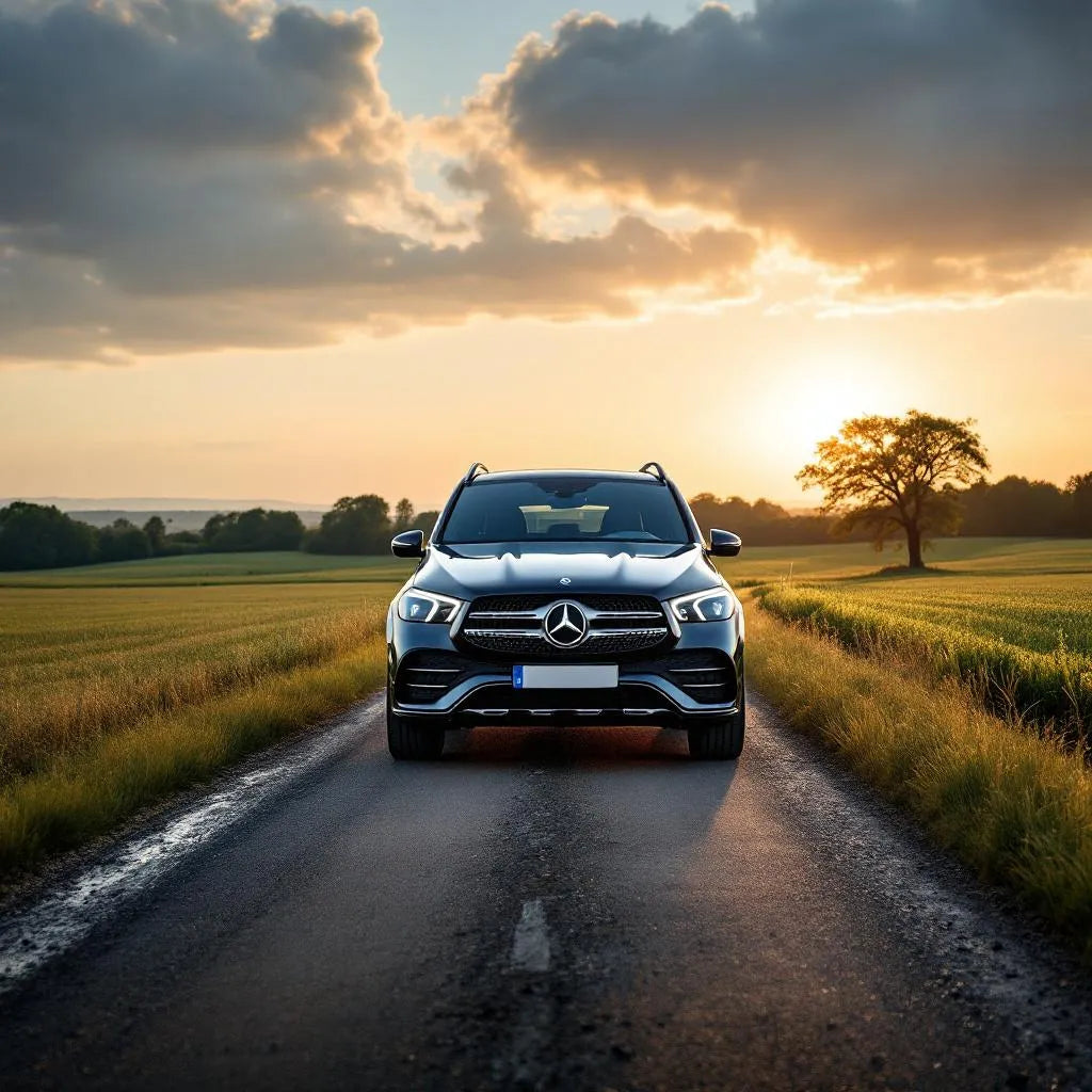 Vue trois-quarts avant de la Mercedes GLE V167 Hybride 350de