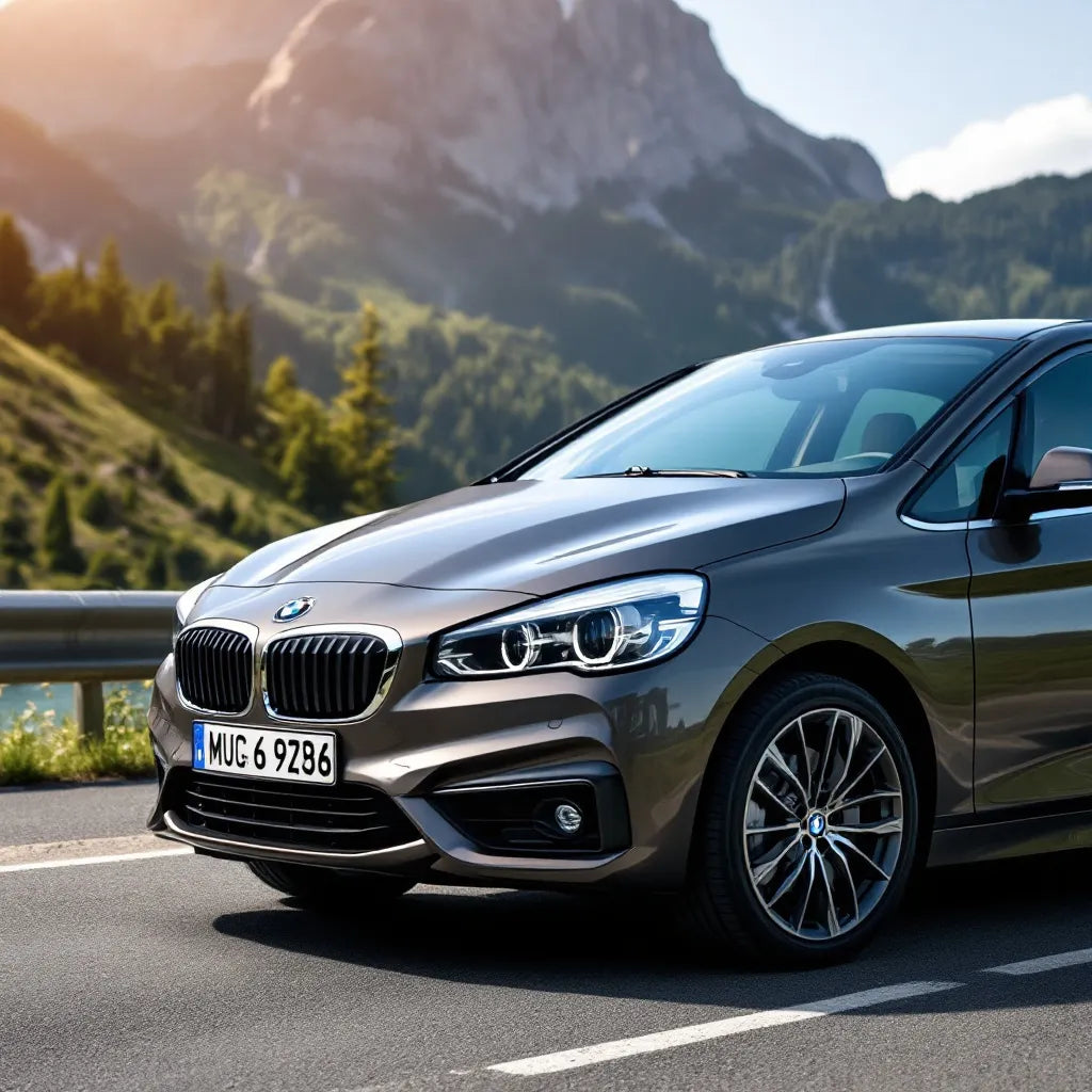 BMW Série 2 Active Tourer 218d Diesel sur une route panoramique