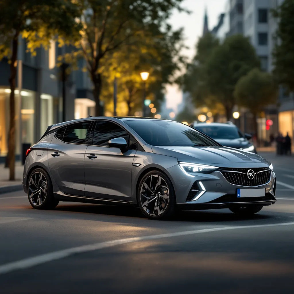 Opel Astra L Hybride sur route urbaine