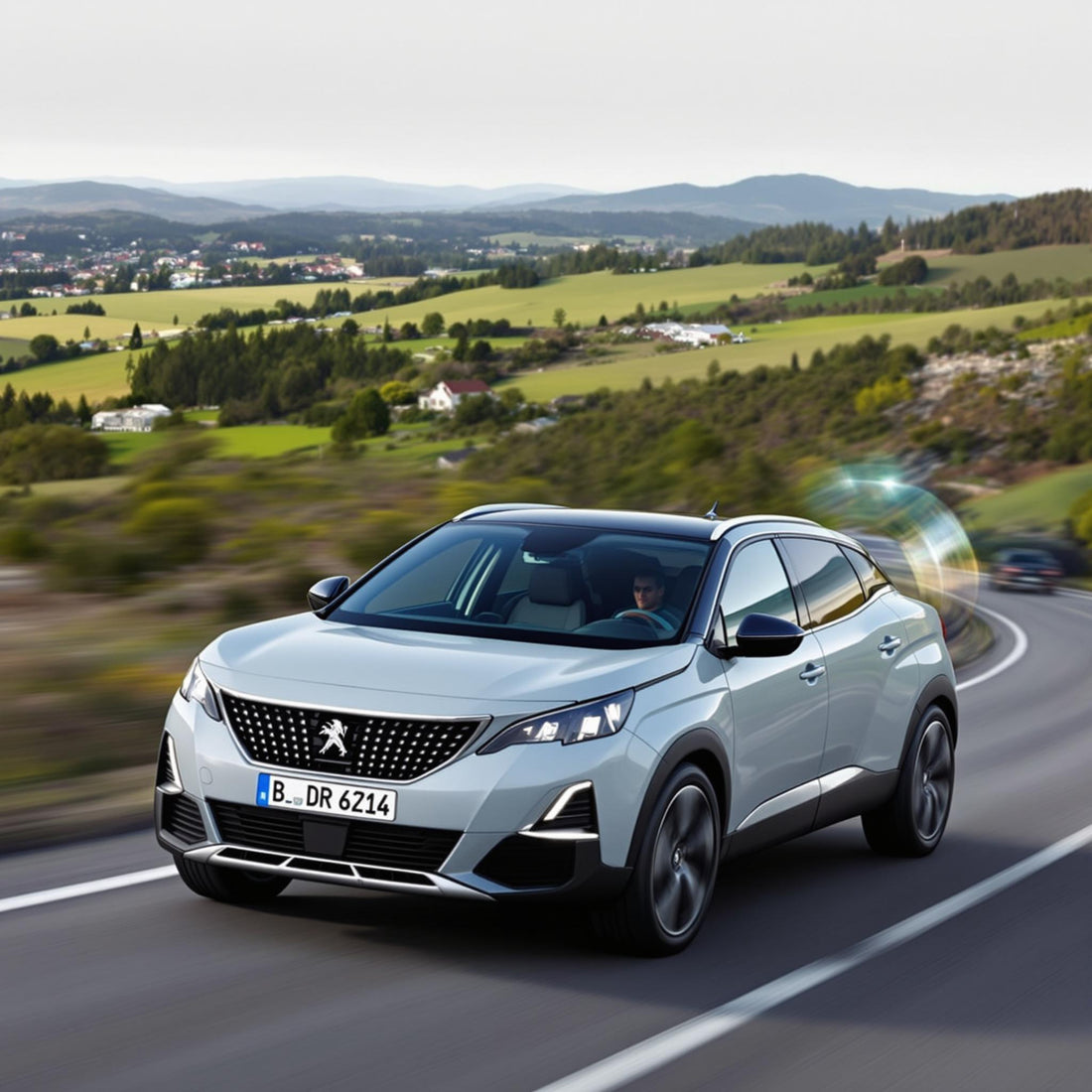 Peugeot 3008 II Hybrid4 sur une route