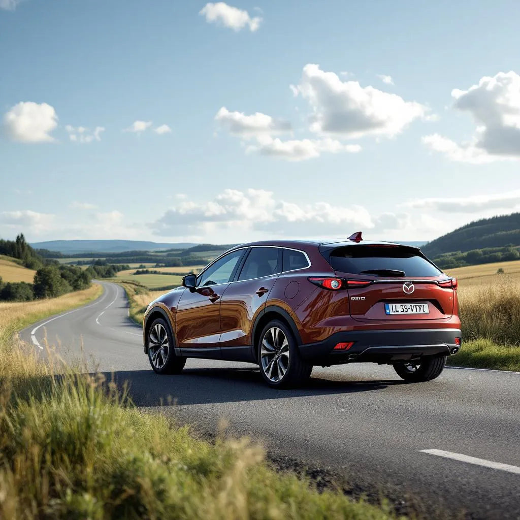 Mazda CX-7 Diesel 2.2 173 garé sur route de campagne
