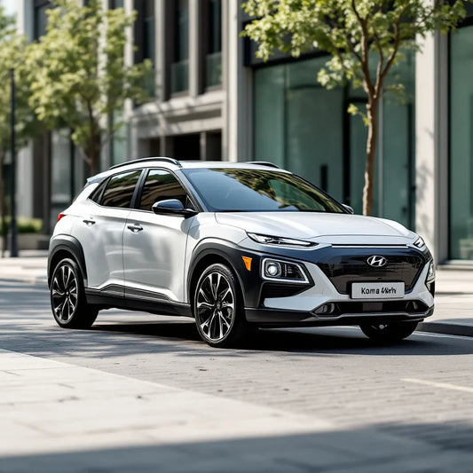 Hyundai Kona Électrique 64 kWh garé en ville